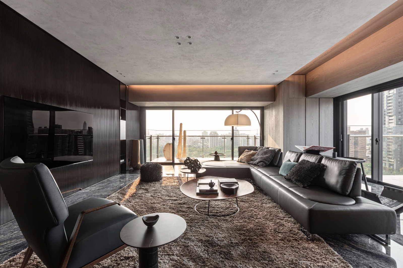 装修案例现代风格别墅装修效果图-客厅 装修案例现代风格别墅装修效果图-客厅